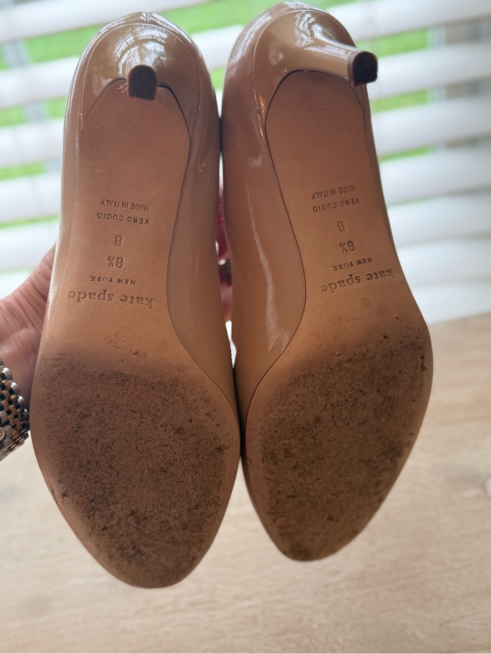 kate spade Blush Patent Leather Bow Pumps - Picture 5 of 6